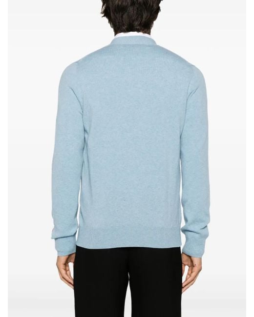 COMME DES GARÇONS PLAY Blue V-Neck Buttoned Cardigan for men