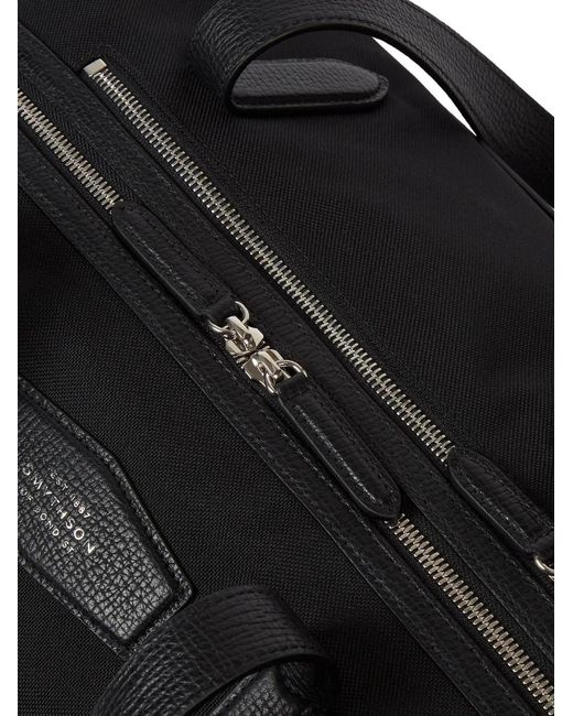Smythson Black Small Zip Holdall Bag