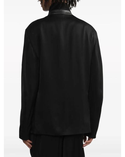 Amiri Black Stand-Up Collar Blazer for men