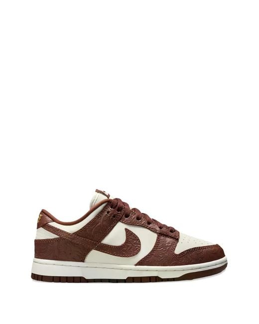 Nike Brown Dunk Low Embossed Sneakers