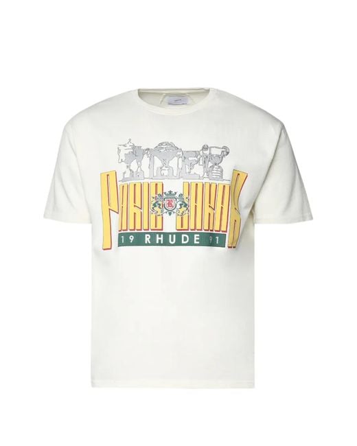 Rhude White Trofeo T-Shirt for men
