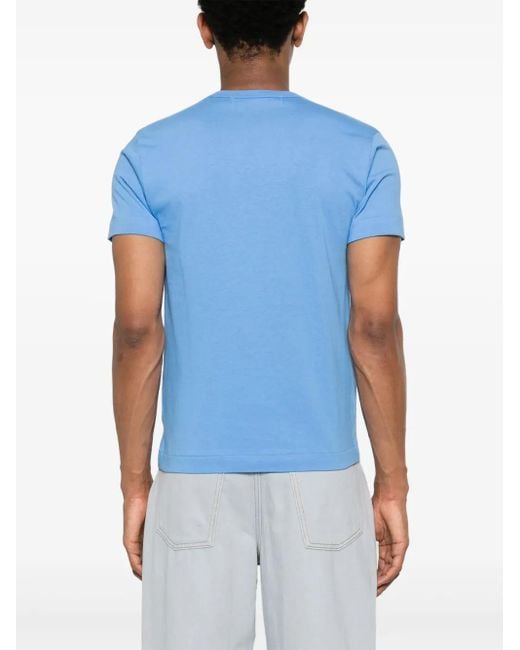 COMME DES GARÇONS PLAY Blue Cotton T-Shirt