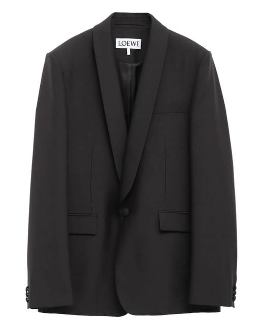 Loewe Black Single-Breasted Blazer for men