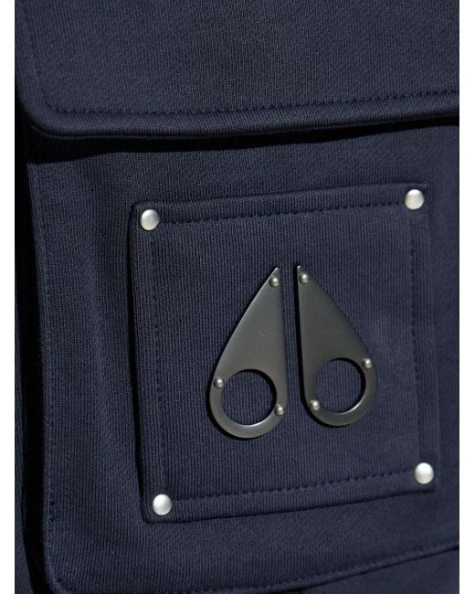 Moose Knuckles Blue Hartsfield Drawstring Track Pants for men