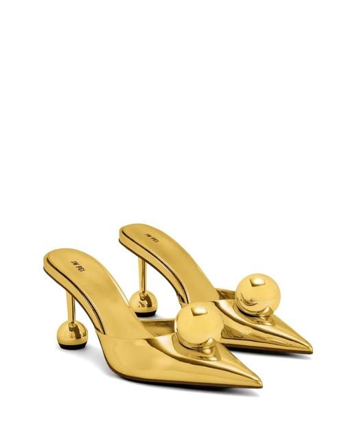 JW PEI Metallic Mules Sofia À Talon
