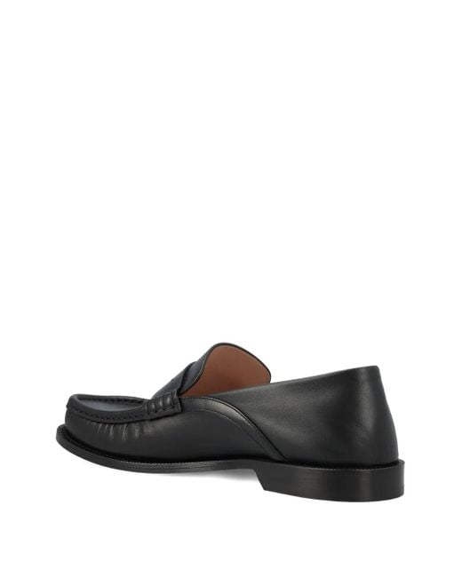 Loewe Black Campo Leather Loafers for men