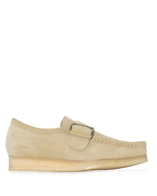 Clarks Suede Wallabee Buckle-strap Shoes for Men | Lyst
