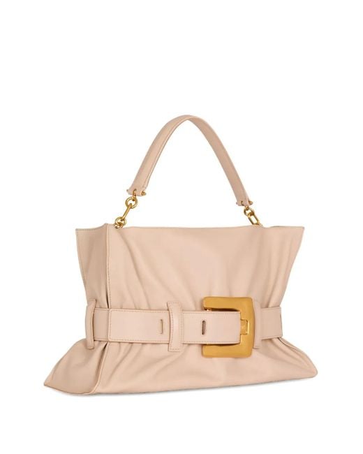 Balmain Natural Calfskin Anthem Medium Bag