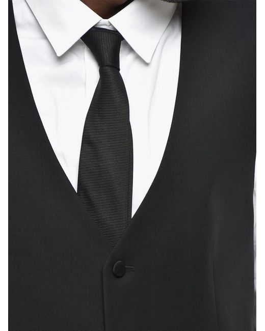 Corneliani Black Patterned-Jacquard Button-Up Waistcoat for men