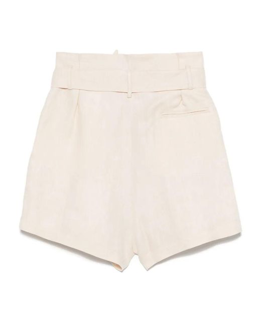 Alysi Natural Linen Shorts