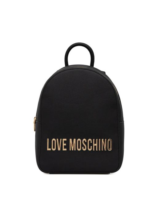 Sac À Dos À Plaque Logo Love Moschino en coloris Black