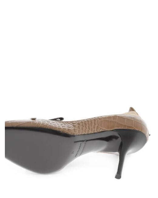 DSquared² White Croc-Effect Pumps