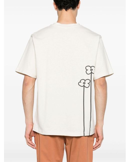 Lardini White Logo-print Cotton T-shirt for men