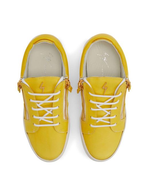Giuseppe Zanotti Yellow Nicki Leather Sneakers