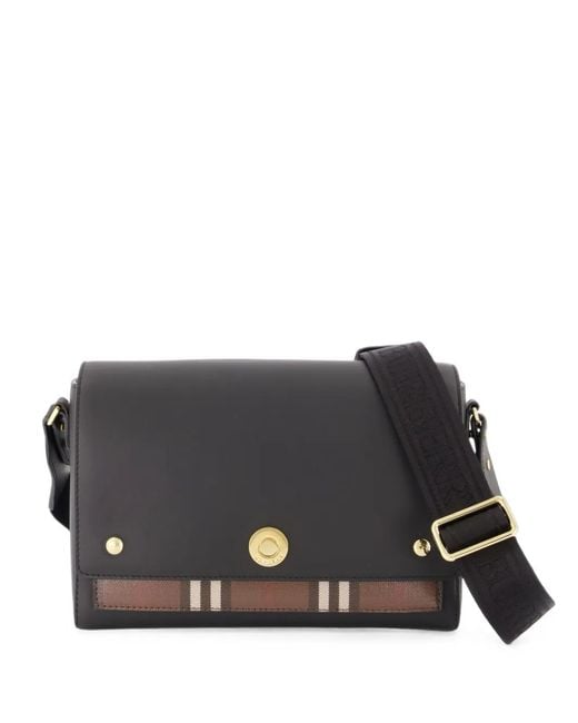 Burberry Black Note Leather Shoulder Bag