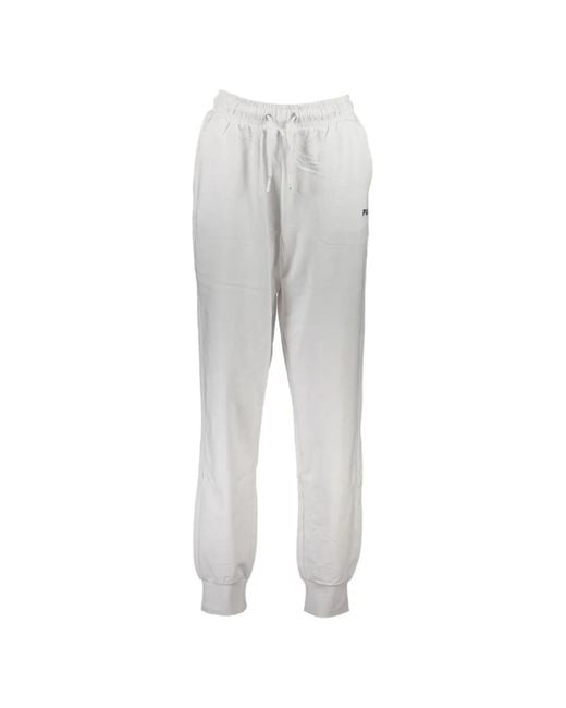Fila Gray Drawstring-Waist Track Pants