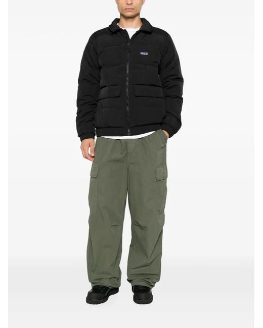 Patagonia Black Quilted Logo-Patch Jacket for men