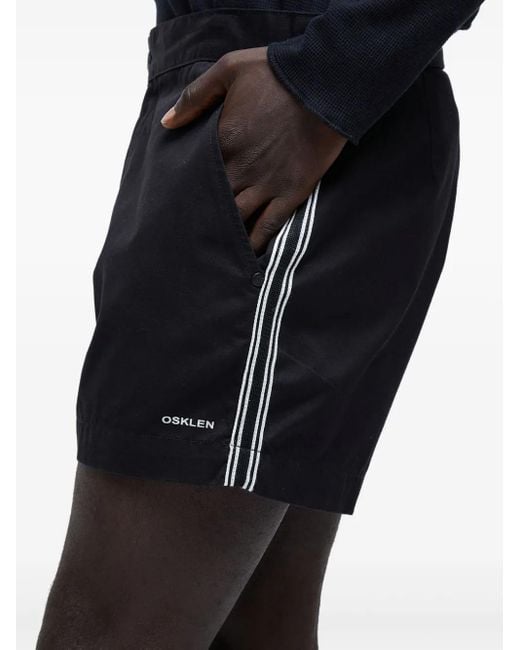 Osklen Black Britt Paper Shorts for men