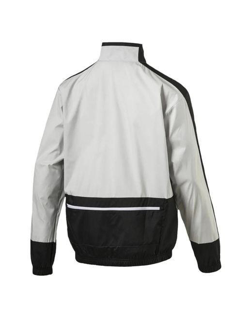 PUMA Gray Woven Track Jacket for men
