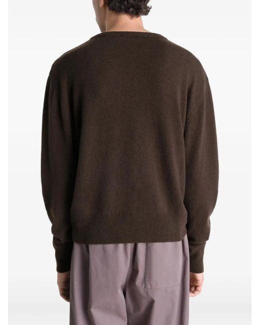 Lemaire Black Crew-Neck Sweater for men