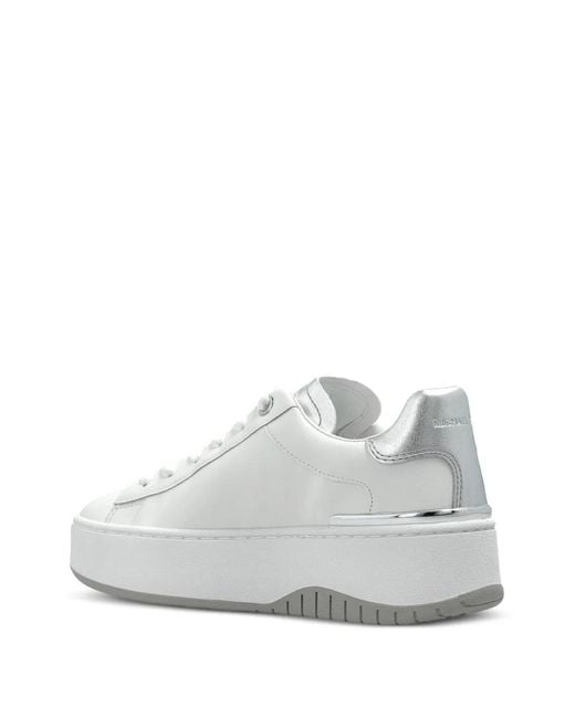 MICHAEL Michael Kors White Dottie Platform Sneakers