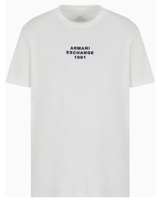 ARMANI EXCHANGE T-Shirt Met Logoprint in het White voor heren