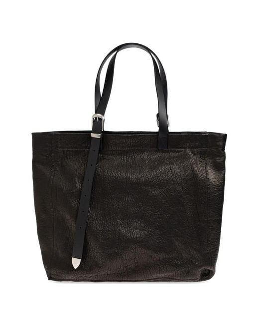 AllSaints Black Haven Leather Tote Bag