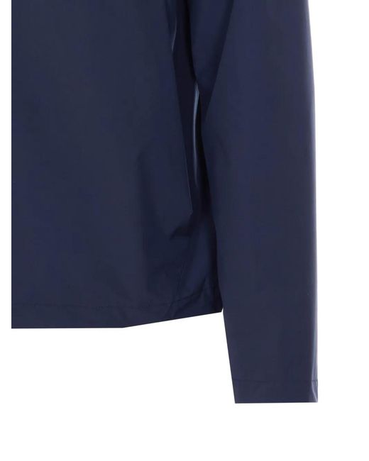 Herno Blue Detachable-Hood Jacket for men