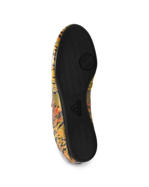 Adidas Yellow Taekwondo F50 Tiger-Print Sneakers