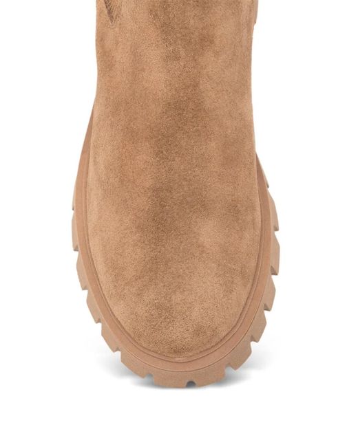 SERGIO MORETTI FIRENZE Brown Suede Lug-Sole Boots