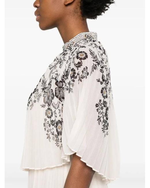 Zimmermann White Kleid Im Cape-Stil