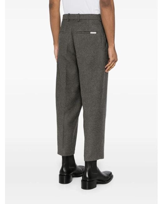 Helmut Lang Gray Cropped Zoot Pants for men