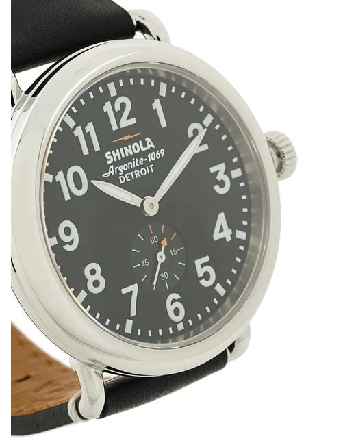 Shinola Black The Runwell 41Mm Watch for men