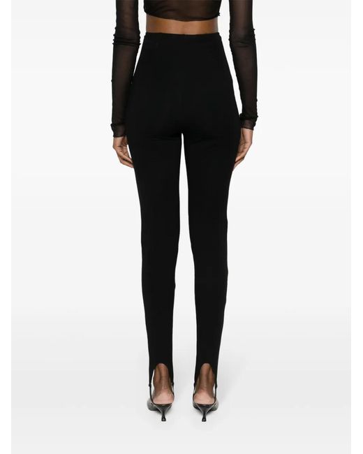 Philosophy Di Lorenzo Serafini Black Foot-Strap Leggings