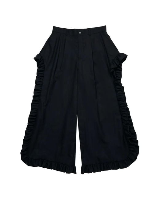 Noir Kei Ninomiya Blue Ruffled Trousers
