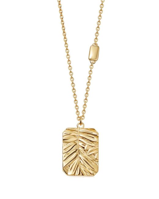 Collar Terra Cherished en oro vermeil reciclado de 18 ct con medallón Astley Clarke de color Metallic