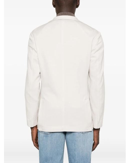 Eleventy White Two-Button Patch-Pocket Blazer for men