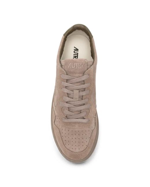 Autry Natural Perforated Logo-Patch Sneakers for men