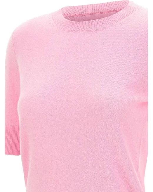 Herskind Pink Short-Sleeve Crew-Neck Sweater