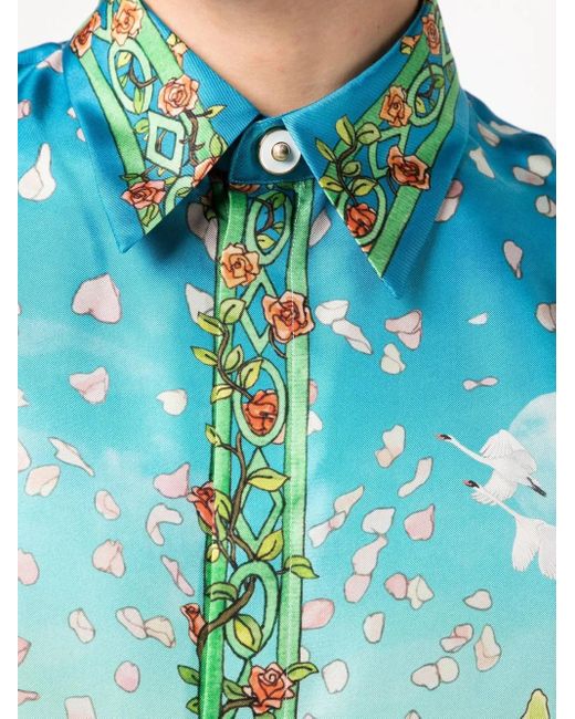 Chemise En Soie À Imprimé Dream House Casablanca pour homme en coloris Multicolor