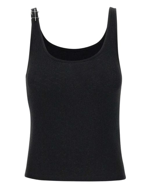 HELIOT EMIL Black Tanktop mit Beschlägen