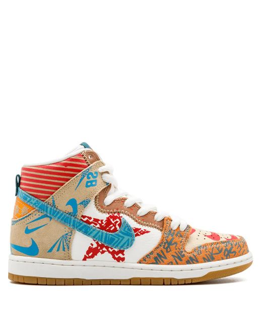 Nike Multicolor Sb Zoom Dunk High Premium "What The Dunk '17" Sneakers for men