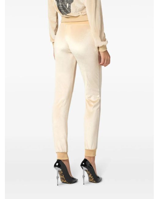 Philipp Plein Natural Strass Skull Trousers