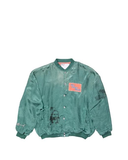 PALY Green Jim's Room Satin Jacket for men