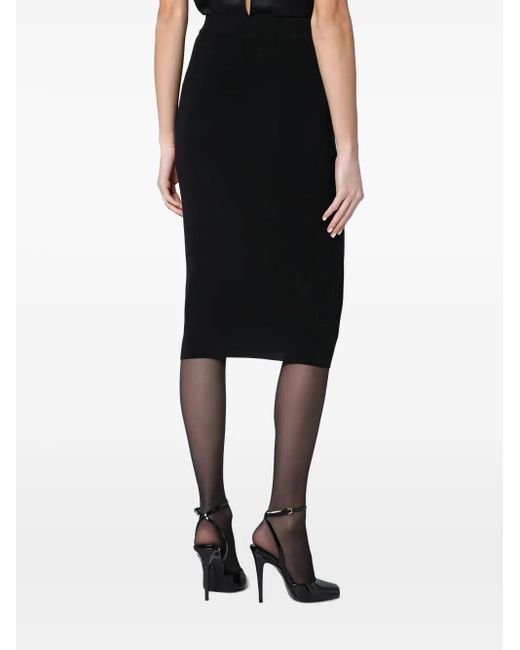 Saint Laurent Black Wool Skirt