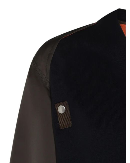 Sacai Black Panelled Cardigan