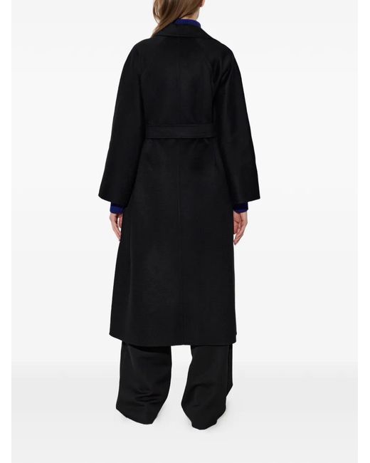 Max Mara Black Ludmilla Belted Coat