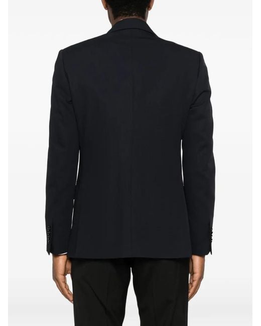 Lardini Blue Peak-Lapel Blazer for men