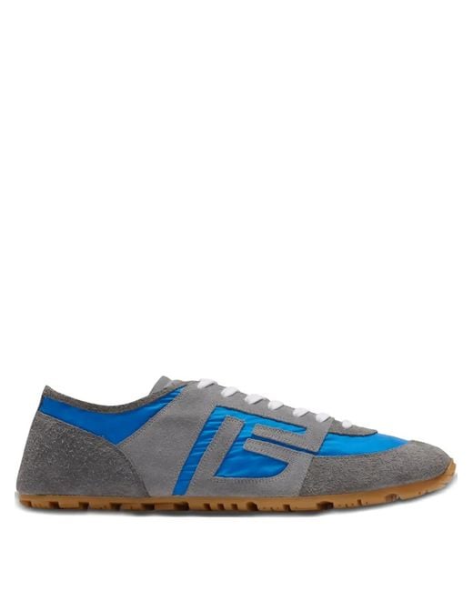 Balmain Blue Suede Racer 45 Sneakers for men