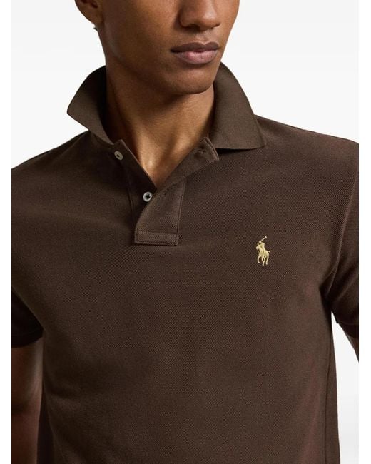 Polo Ralph Lauren Brown Chemise À Motif Polo Pony Brodé for men